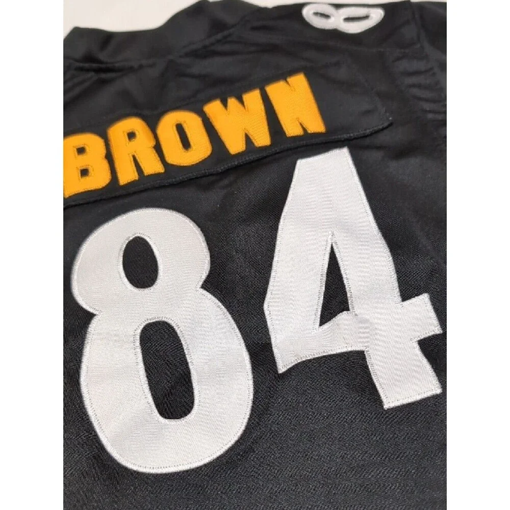 Pittsburgh Steelers NFL Nike On Field Black Football Jersey M 84 Antonio Brown - Picture 3 of 11